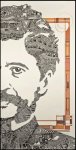 Johann Strauss II (2007)<br />3' x 6'<br />pen, brush, India ink and oils on paper