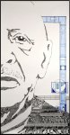 Igor Stravinsky (2016)<br />3' x 6'<br />pen, brush, India ink and oils on paper